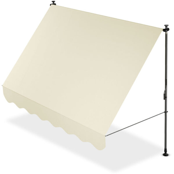 Juskys Sonnendach - 250 x 120 cm - Wasserabweisend und UV-beständig - Beige Haus & Garten