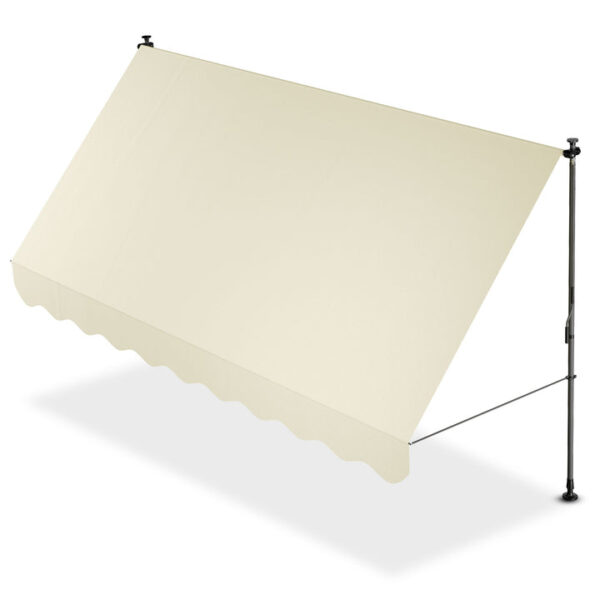 Juskys Sonnendach - 350 x 120 cm - Wasserabweisend und UV-beständig - Beige Haus & Garten