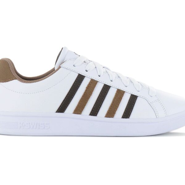 K-Swiss Court Tiebreak - Herren Sneakers Schuhe Leder Weiß 07011-919-M