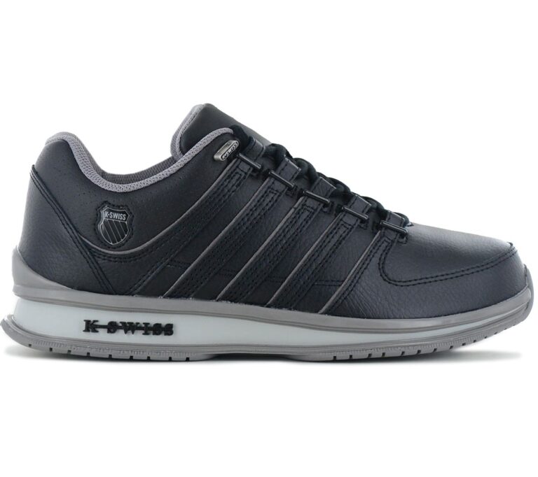 K-Swiss RINZLER - Herren Sneakers Schuhe Leder Schwarz 01235-076-M