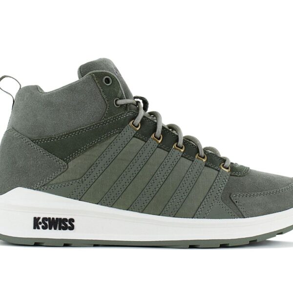 K-Swiss Vista Trainer Mid Winter - Herren Sneakers Schuhe Leder Grün 07145-379-M