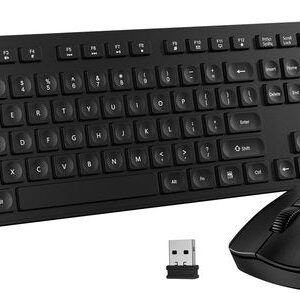 Kabellose Tastatur mit Maus-Set - Soft-Touch-Tasten - Qwerty