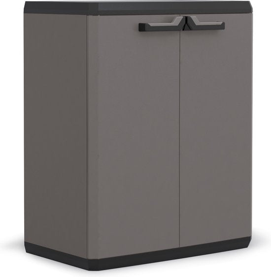 Keter PiÃ¹ Aufbewahrungsschrank - 1 Fachboden - 39x68x83cm - Dunkelgrau/Schwarz Wohnen & Kochen