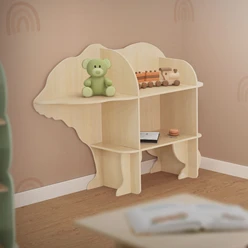 Kinder Bücherregal Bär-Design Natur mit offenen Regalen Joyz 465