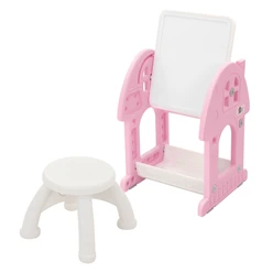 Kindersitzgruppe 2 in 1 Spieltisch mit Tafel und Stuhl Set
