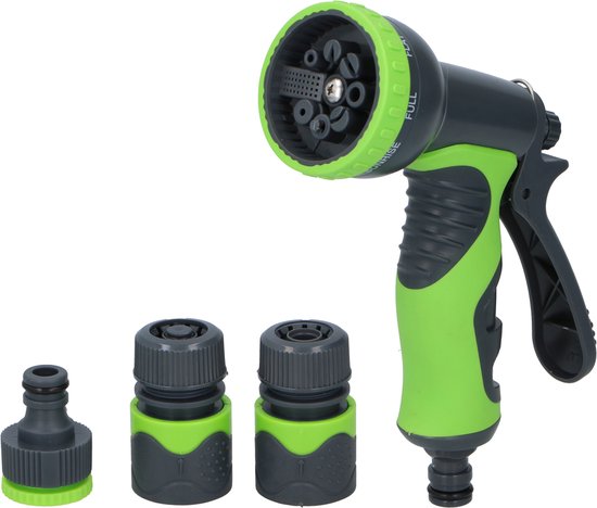 Kinzo Sprayer Set - 4 Teile - 8 Funktionen - Grün/ Grau Haus & Garten