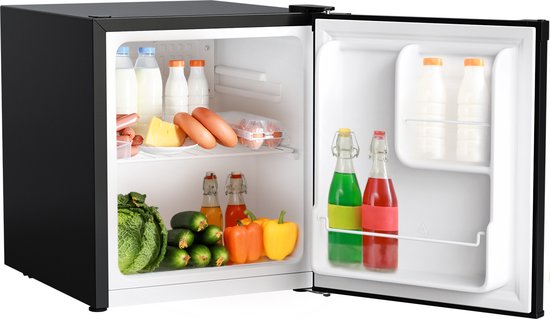 KitchenBrothers Mini-Kühlschrank - 40L - Kleiner Kühlschrank - Freistehend - Frigo - Kompakt - Schwarz Wohnen & Kochen