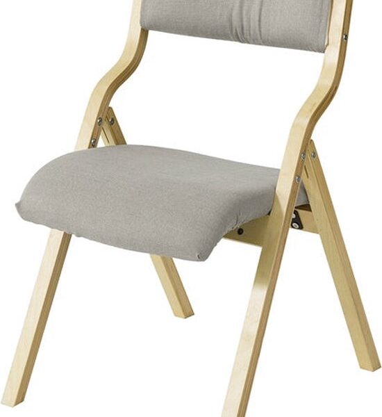 Klappstuhl - Küchenstuhl - Bürostuhl für Kinder - Gestell aus Birkenholz - Gepolsterter Komfort - Abnehmbarer und waschbarer Bezug - 48 cm x 14 cm x 91 cm Wohnen & Kochen