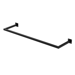 Kleiderstange Garderobe Wandmontage 30 x 110 cm Schwarz aus Stahl ML-Design 5714