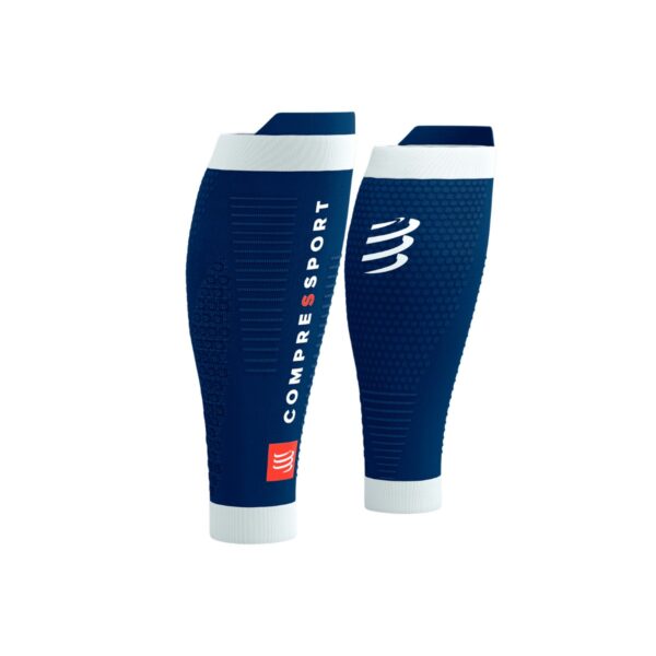 Kompressionsstrumpf Compressport R2 3.0 Blau Weiß