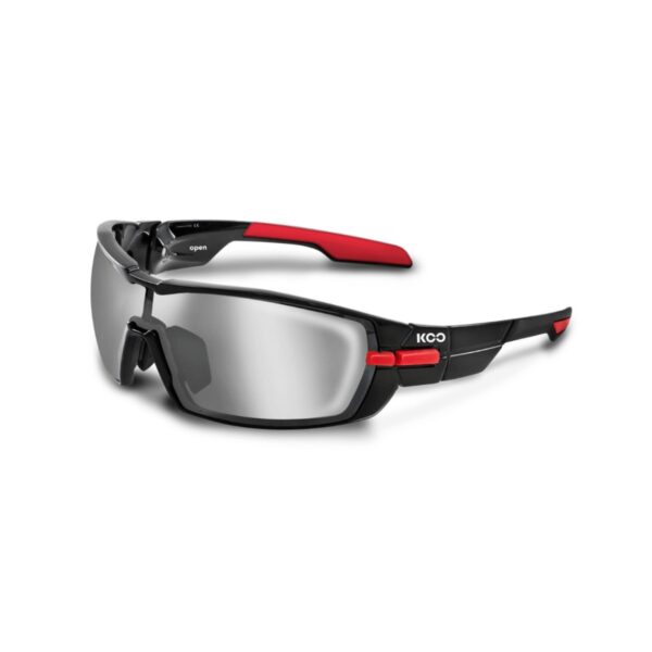 KOO Open Cube Brille Schwarz Rot Fahrradbrillen
