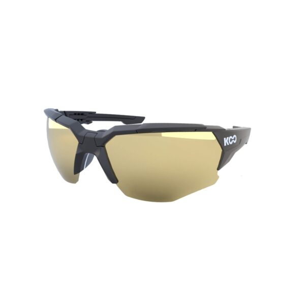 KOO Orion Mattschwarze Brille Molky Gold Linse Fahrradbrillen