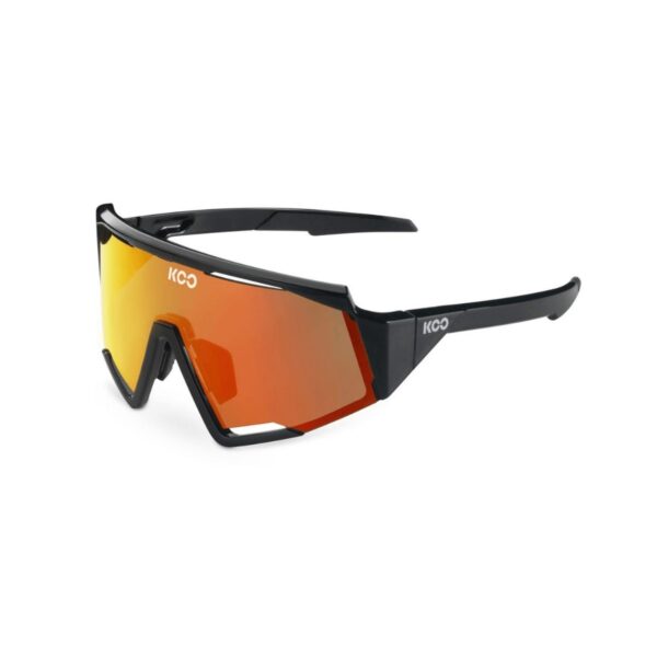 KOO Spectro Brille Schwarz Orange Linse Fahrradbrillen