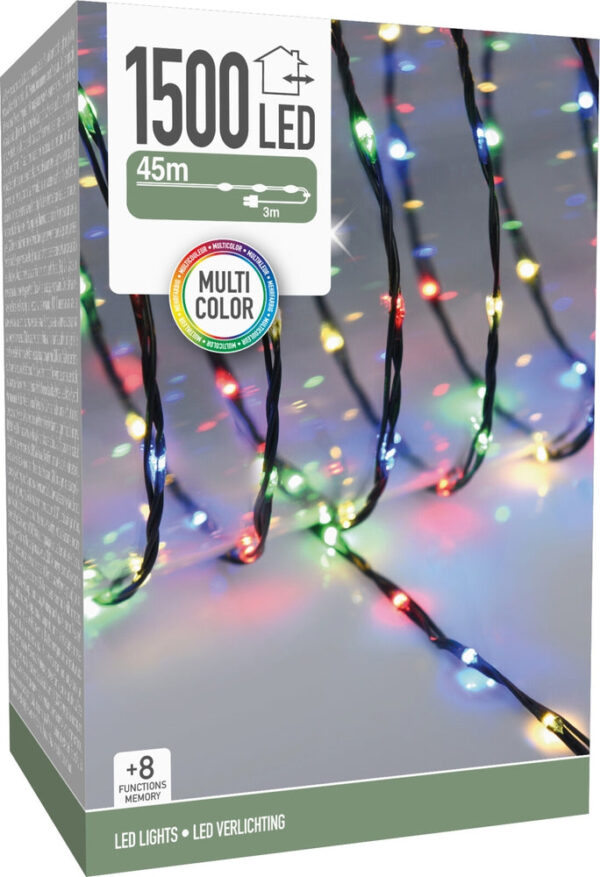 Koopman - LED-Neujahrslichter - 45 m - Mehrfarbig Weihnachten