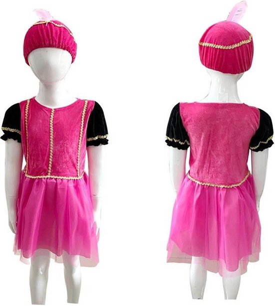 Kostüm Set Pete Kleid Rosa Lila 3-5 Jahre Kleidung