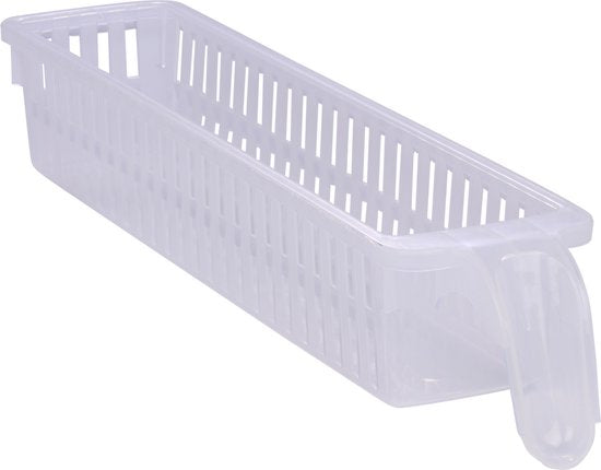 Kühlschrank Organizer 1.58L - 35 x 7.5 x 6 CM - Kühlschrank Aufbewahrungsbehälter mit Griff - Spülmaschinenfest - Kühlschrank und Küchenschränke organisieren - Kunststoff - Transparent Wohnen & Kochen
