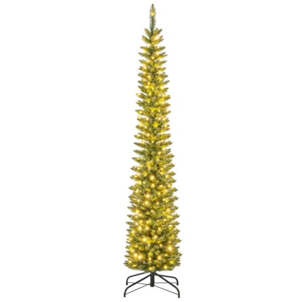 Künstlicher Weihnachtsbaum Coast mit 499 Zweigen - 200 warmweiße LED-Lichter - 210 cm hoch - grün Weihnachten