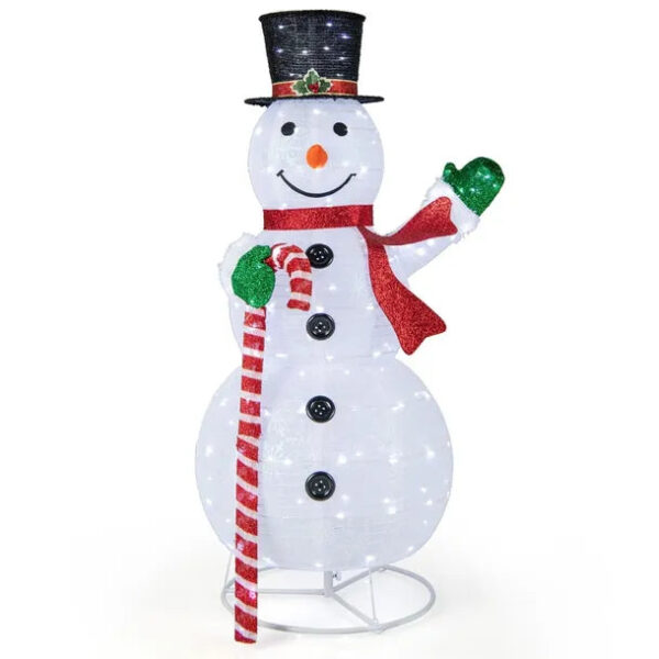 Küstenschneemann - 180 Lichter - Metall & Polyester - wetterfest - 150cm Weihnachten