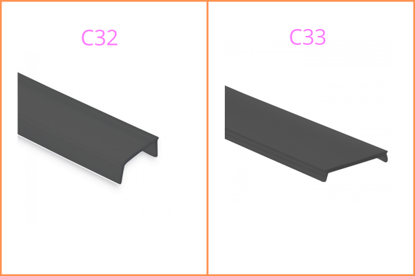 Kunstoffblende schwarz zu LED-Aluprofil YL1-3