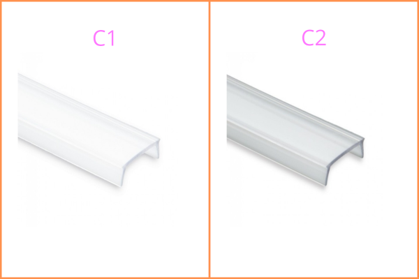 Kunststoffblende zu LED-Aluprofil YL/FP 1/ 2 / 3 / 7 / 8 / 13