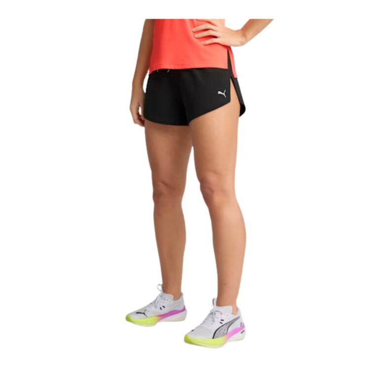 Kurze Hose Puma Run Knit 3 Split Schwarz Damen