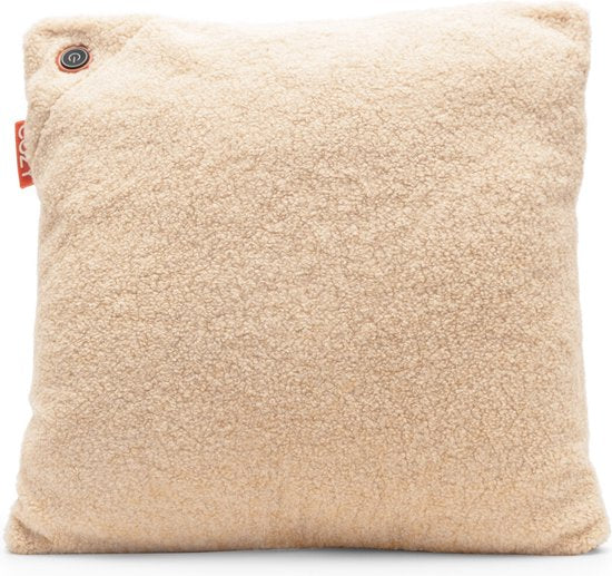 Kuscheliges Wärmekissen - Langlebig & Kabellos - Infrarot - 45x45 cm - Beige - Wollig - inkl. Standardbatterie Wohnen & Kochen