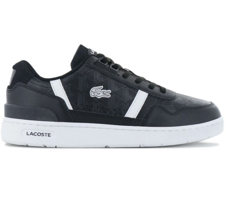 LACOSTE T-Clip Leather - Herren Sneakers Schuhe Leder Schwarz 747SMA0068312