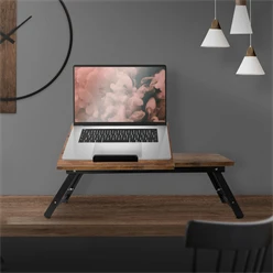 Laptoptisch fürs Bett oder Sofa Vintage Braun aus Holz ML-Design 4191