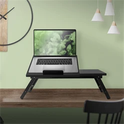 Laptoptisch klappbar Schwarz aus Holz ML-Design 4191