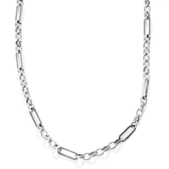 Laura Ferini Damen Halskette Valentina Silber - Silber Gliederkette - 18K Weißgold vergoldet - Halskette - Halskette - Schmuck - Accessoires - Damen Gliederkette Vertaald