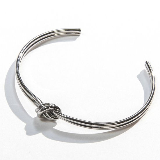 Laura Ferini Damenarmband Nodi Silber - Silberarmreif - 18K Weißgold vergoldet - Schmuck - Accessoires - Schmuck - Damenarmband Vertaald