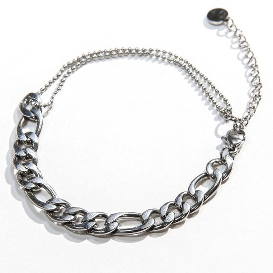 Laura Ferini Damenarmband Prego Silber - Silbergliederarmband - 18K Weißgold vergoldet - Schmuck - Accessoires - Schmuck - Damenarmband Vertaald