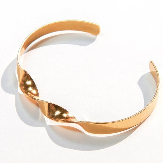 Laura Ferini Damenarmband Sera Gold - Gold Armreif - 18K Gelbgold vergoldet - Schmuck - Accessoires - Schmuck - Damenarmband - Gold Kleidung