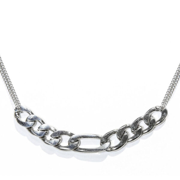 Laura Ferini Damenhalskette Romana Silber - Silberkette mit Glied - 18K Weißgold vergoldet - Halskette - Halskette - Schmuck - Accessoires - Damenhalskette mit Anhänger Geschenke