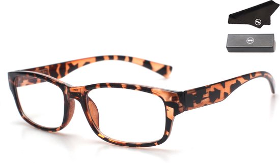 LC Eyewear Computerbrille - Blaulichtbrille ohne Stärke - Blaulichtbrille - Displaybrille - Unisex - Leopard - Design Kleidung