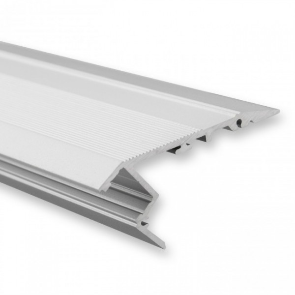 LED Alu-Treppenprofil YO2 (satiniert) ohne Blende 2m