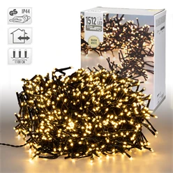 LED Büschel Lichterkette 11 m mit 1512 LEDs Warmweiß IP44 2608