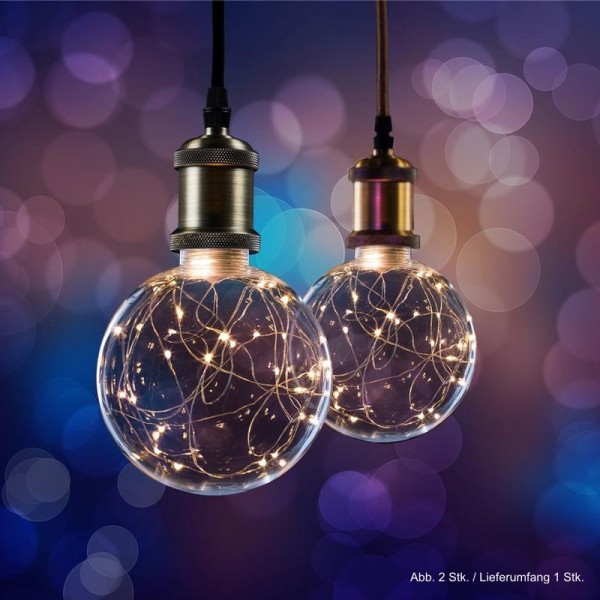 LED Effekt Leuchtmittel Lichterkette Globe G125 E27 1