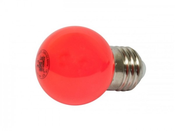 LED G45 Tropfenlampe 1W E27 230V Kunststoff ideal für Lichterketten - rot