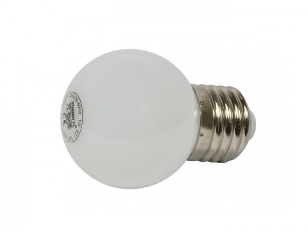 LED G45 Tropfenlampe 1W E27 230V Kunststoff ideal für Lichterketten - warmweiss