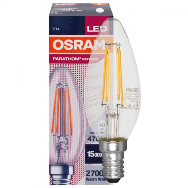 LED Leuchtmittel Kerze klar