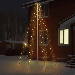 LED Lichterkette Fahnenmastbeleuchtung 208 cm Warmweiß mit 192 LED 596
