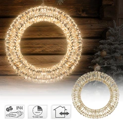 Lichterkranz für Weihnachten 58 cm warmweiß 960 LEDs IP44 Innen/Außen 596