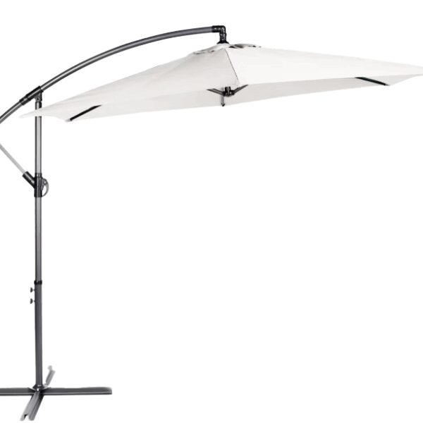 Lifa Garden Hängesonnenschirm Ø 300 cm Creme - inklusive Schutzhülle Haus & Garten