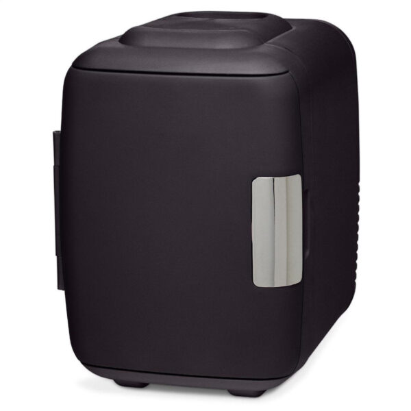LifeGoods Mini-Kühlschrank - 4 Liter - Make-up und Schönheitspflege - 100/240V / 12V Auto-Stecker - Schwarz Vertaald