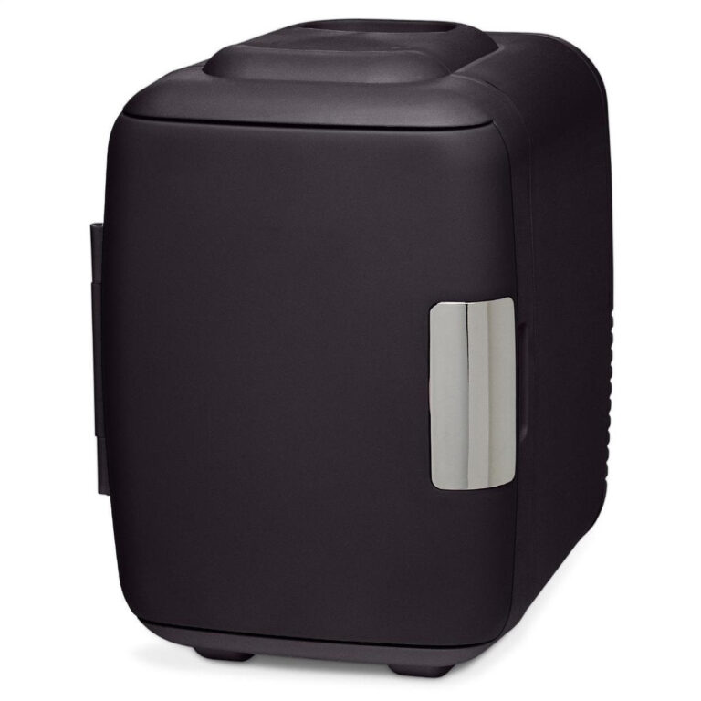 LifeGoods Mini-Kühlschrank - 4 Liter - Make-up und Schönheitspflege - 100/240V / 12V Auto-Stecker - Schwarz Vertaald