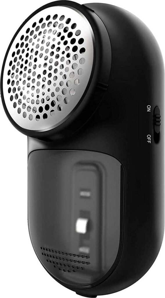 Lifeproducts Fusselentferner mit Fusselbürste - Elektrisch und wiederaufladbar - Entblätterer - Fusseldieb mit 3 Extraklingen und Aufbewahrungstasche Wohnen & Kochen