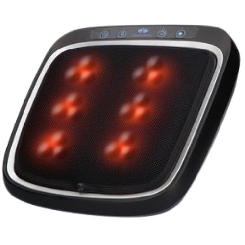 Lifeproducts - Fußmassagegerät Shiatsu - 18 beheizte Massageköpfe - Infrarotwärme - Schwarz Schön & Gesund