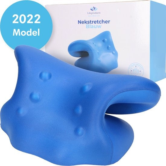 Lifeproducts Nackenstütze - Massagekissen - Nackenmassagegerät - Shiatsu-Massagekissen - Kissen für Nackenschmerzen - Nackenstütze - Blau Schön & Gesund