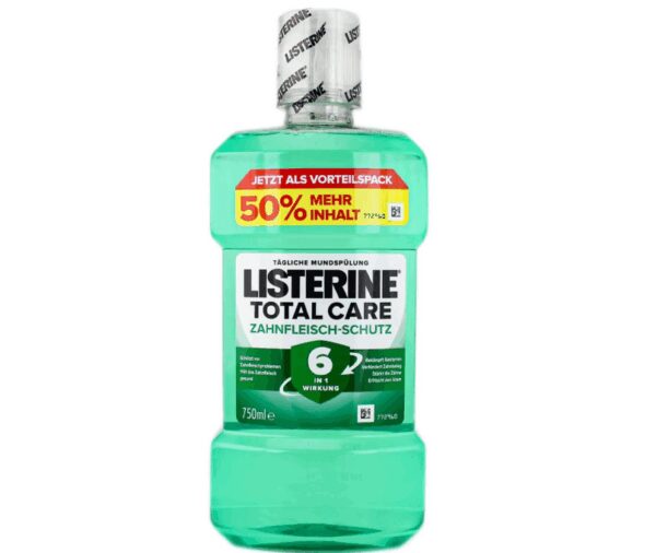 Listerine Mundspülung Total Care Zahnfleischschutz | 750 ml Schön & Gesund